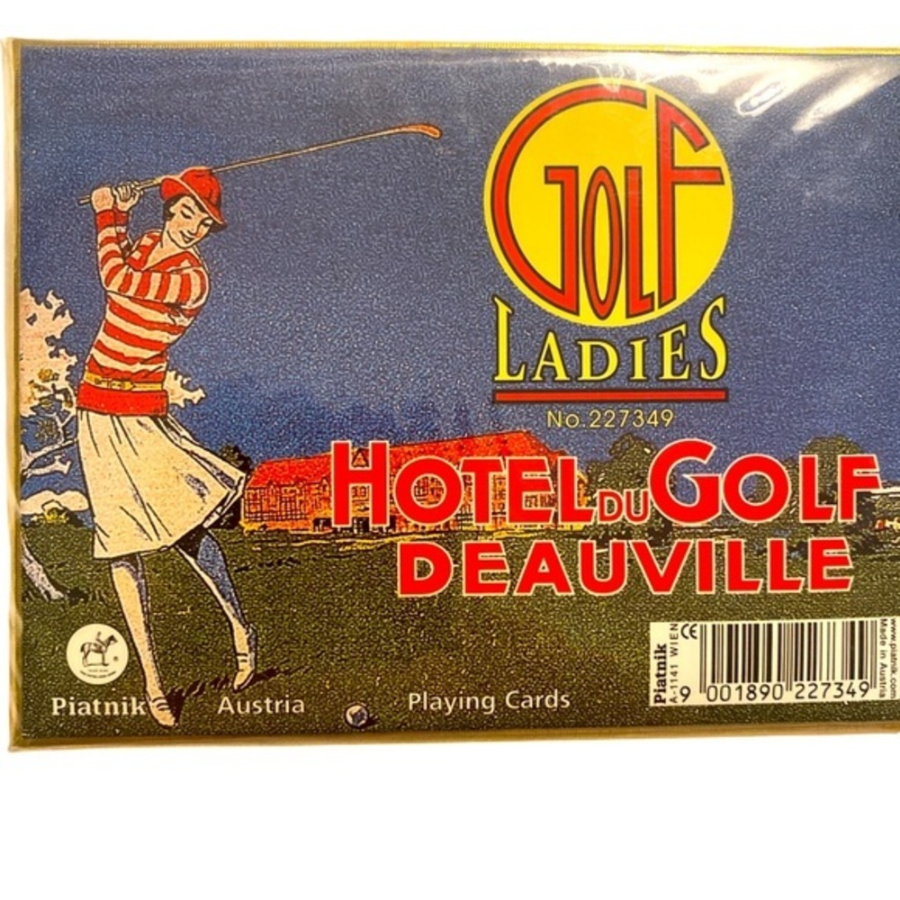Piatnik Vintage Golf Ladies Playing Cards-New plastic coated made in Austria
